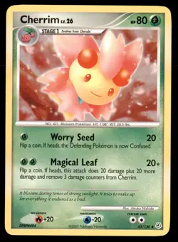 Pokemon Card Cherim LV.26 Diamond & Pearl 45/130 NEAR MINT Non Holo Uncommon TCG - Image 1