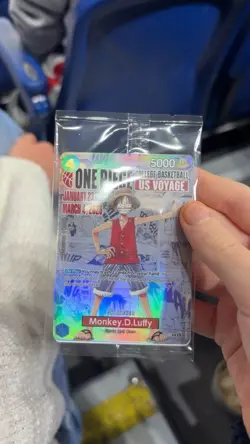 One Piece Monkey D. Luffy US Voyage College Basketball Promo Card Gonzaga SEALED - Image 1