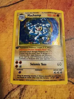 Machamp 1st Edition Holo | Base Set WOTC | Vintage Pokemon Card - Image 2