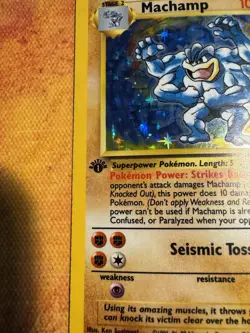 Machamp 1st Edition Holo | Base Set WOTC | Vintage Pokemon Card - Image 3