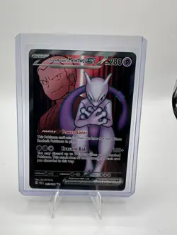 Pokemon Team Rocket's Mewtwo EX 213/182 Sv10 Holo EX 280HP Card - Image 1