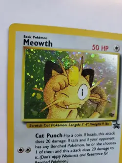 Meowth Black Star Promo Game Boy Holo Pokemon Card Base WOTC - Image 3