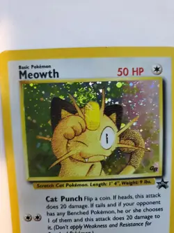 Meowth Black Star Promo Game Boy Holo Pokemon Card Base WOTC - Image 4
