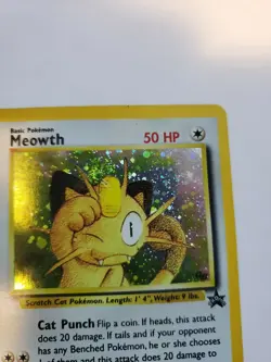 Meowth Black Star Promo Game Boy Holo Pokemon Card Base WOTC - Image 5