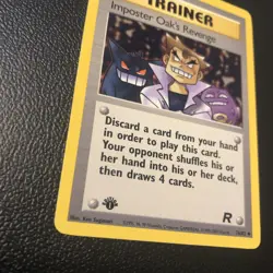 Imposter Oak's Revenge 76/82 Team Rocket First Edition Pokemon Card NM - Image 2