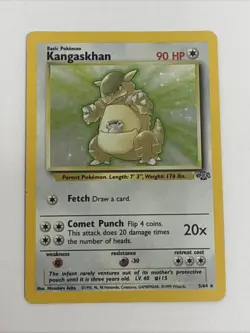 Kangaskhan 5/64 MP Played Jungle Set 1999 Pokemon Card Holo Rare Holofoil - Image 1