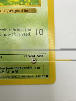 Caterpie 45/102 Base Set 1st Edition Rare Vintage Pokemon Card - Image 5