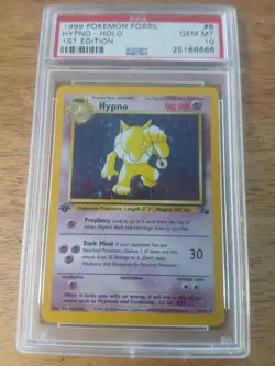 Pokemon Card 1st Edition Fossil #8 Hypno Holo PSA 10 GEM MINT 1999 Vintage - Image 2