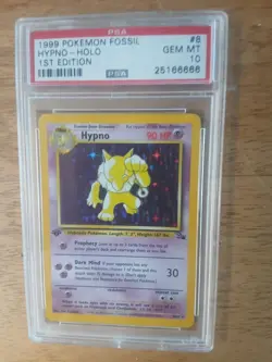 Pokemon Card 1st Edition Fossil #8 Hypno Holo PSA 10 GEM MINT 1999 Vintage - Image 3