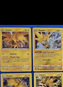 Zapdos Lot ×3 RH Holo Rare Hidden Fates, Team Up, Evolving Skies Pokemon Cards - Image 1