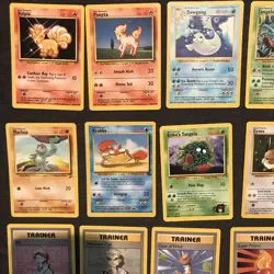 Vintage Pokemon 28 Card Lot Jungle Fossil Rocket Common Uncommon Energy WoTC LP - Image 2