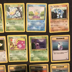 Vintage Pokemon 28 Card Lot Jungle Fossil Rocket Common Uncommon Energy WoTC LP - Image 3