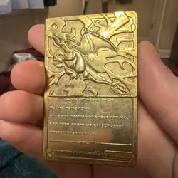 1999 Pokemon Burger King Charizard 23K Gold Plated Trading Card - Image 2