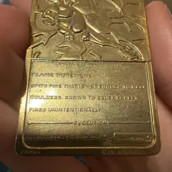 1999 Pokemon Burger King Charizard 23K Gold Plated Trading Card - Image 3