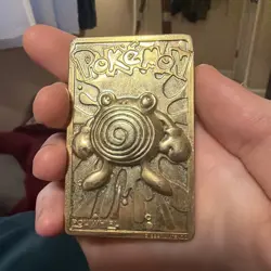 Burger King 1999 Pokemon Poliwhirl 23K Gold Plated Trading Card - Image 1