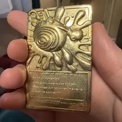 Burger King 1999 Pokemon Poliwhirl 23K Gold Plated Trading Card - Image 2