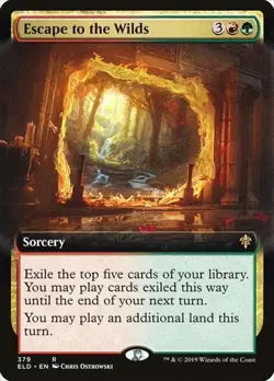 Escape to the Wilds - Extended Art Throne of Eldraine LP MTG - Image 1