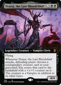 Drana, the Last Bloodchief - Foil Extended Art Zendikar Rising NM MTG - Image 1