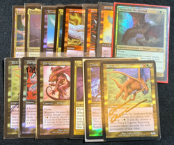 19 Magic the Gathering MTG Primeval Dragon Set Foil Non Foil Signed Vintage - Image 1