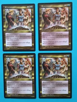 Magic the Gathering MTG Mirage REPARATIONS X 4 LP/EX R 1996 NICE!! - Image 1