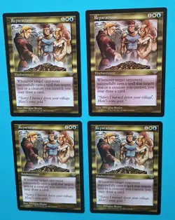 Magic the Gathering MTG Mirage REPARATIONS X 4 LP/EX R 1996 NICE!! - Image 3
