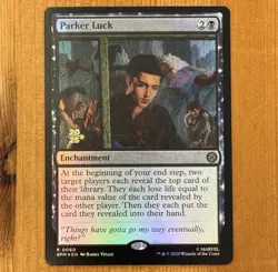 Parker Luck [Prerelease] R 0060, NM Foil Promo, MTG Marvel's Spider-Man SPM - Image 1