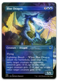 Blue Dragon (Borderless) #289 (Foil) (NM) Forgotten Realms AFR Magic MTG - Image 1