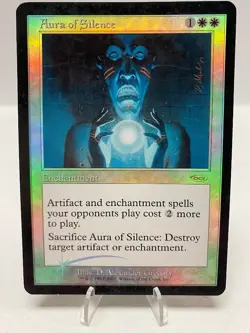 Aura of Silence - FOIL - DCI Promo HP White Enchantment MTG - Image 1