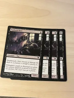 MTG -Typhoid Rats - Innistrad #120 - Playset (X4) - Image 1