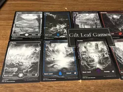 MTG *Midnight Hunt Full Art Basic Land Complete Set (10 Total)* (NM) Magic - Image 2