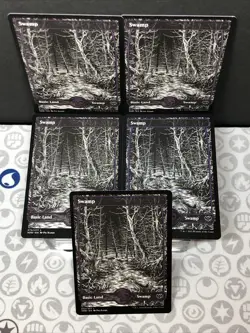 Swamp x5 MTG Full Art Innistrad: Crimson Vow # 272/277 - Image 2
