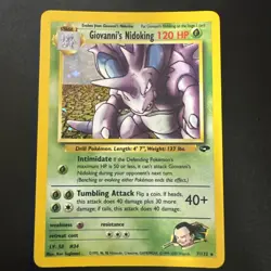 Pokemon TCG Giovanni's Nidoking Gym Challenge Holo Card 7/132 Unlimited Rare - Image 1
