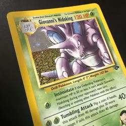 Pokemon TCG Giovanni's Nidoking Gym Challenge Holo Card 7/132 Unlimited Rare - Image 2
