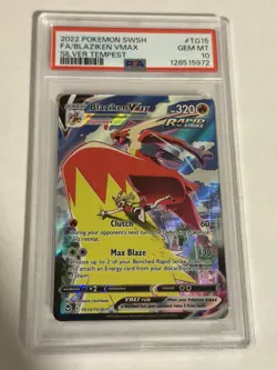 Pokemon Sword & Shield Silver Tempest Blaziken VMAX TG15/TG30 PSA 10 - Image 1