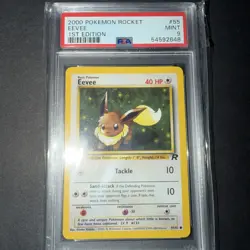 2000 POKEMON ROCKET 1ST EDITION #55 EEVEE PSA 9 - Image 1