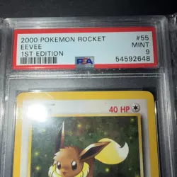 2000 POKEMON ROCKET 1ST EDITION #55 EEVEE PSA 9 - Image 2
