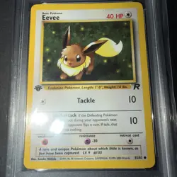 2000 POKEMON ROCKET 1ST EDITION #55 EEVEE PSA 9 - Image 3