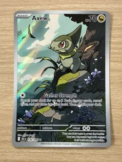 Pokemon TCG Axew Illustration Rare Black Bolt 145/086 English - NM / M - Image 1
