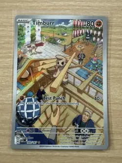 Pokemon TCG Timburr 183/167 | Twilight Masquerade | Illustration Rare - NM / M - Image 3