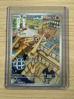 Pokemon TCG Timburr 183/167 | Twilight Masquerade | Illustration Rare - NM / M - Image 4