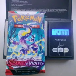 Heavy 23.03g Pokemon Tcg scarlet and violet base Booster Pack Factory Sealed New - Image 1
