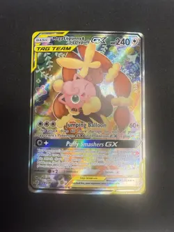 Pokemon TCG Mega Lopunny & Jigglypuff GX 226/236 Cosmic Eclipse Holo Alt Art - Image 3