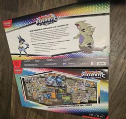 Prismatic Evolutions Lucario Ex & Tyranitar Ex Premium Collection Pokemon TCG - Image 1