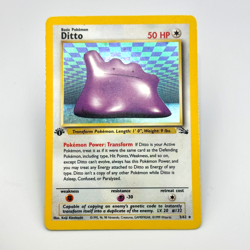 Pokemon Ditto 3/62 1st Edition Fossil Holo 1999 - MP - Image 1