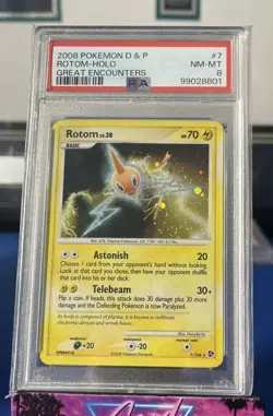 Pokemon Rotom Great Encounters Holo Rare #7 PSA 8 - Image 1