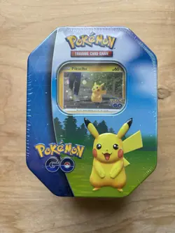 Pokemon TCG GO Tin Pikachu Sword & Shield Factory Sealed - Image 1