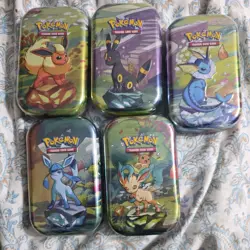Pokemon Set of 5 S&V Prismatic Evolutions Mini Tins. Brand New Sealed. - Image 1