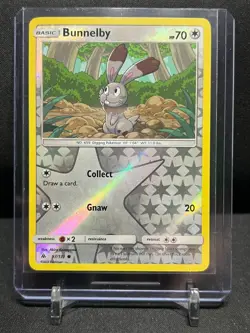 Bunnelby 97/131 Reverse Holo Pokemon 2018 Forbidden Light - LP - Image 1
