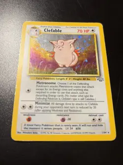 Pokemon TCG Clefable 1/64 Jungle 1999-2000 Holo - LP - Image 4