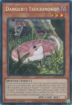 Yugioh! Danger!U TsuchinokoU - RA04-EN027 - Secret Rare - 1st Edition Near Mint, - Image 1